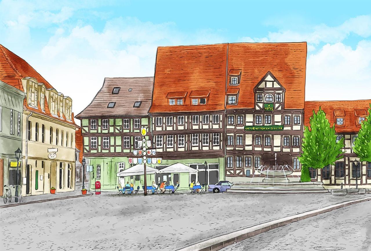 Hotel Zur Goldenen Sonne Quedlinburg Ngoại thất bức ảnh
